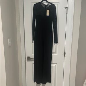 NWT MNG Black Sheer Long Sleeve Jumper